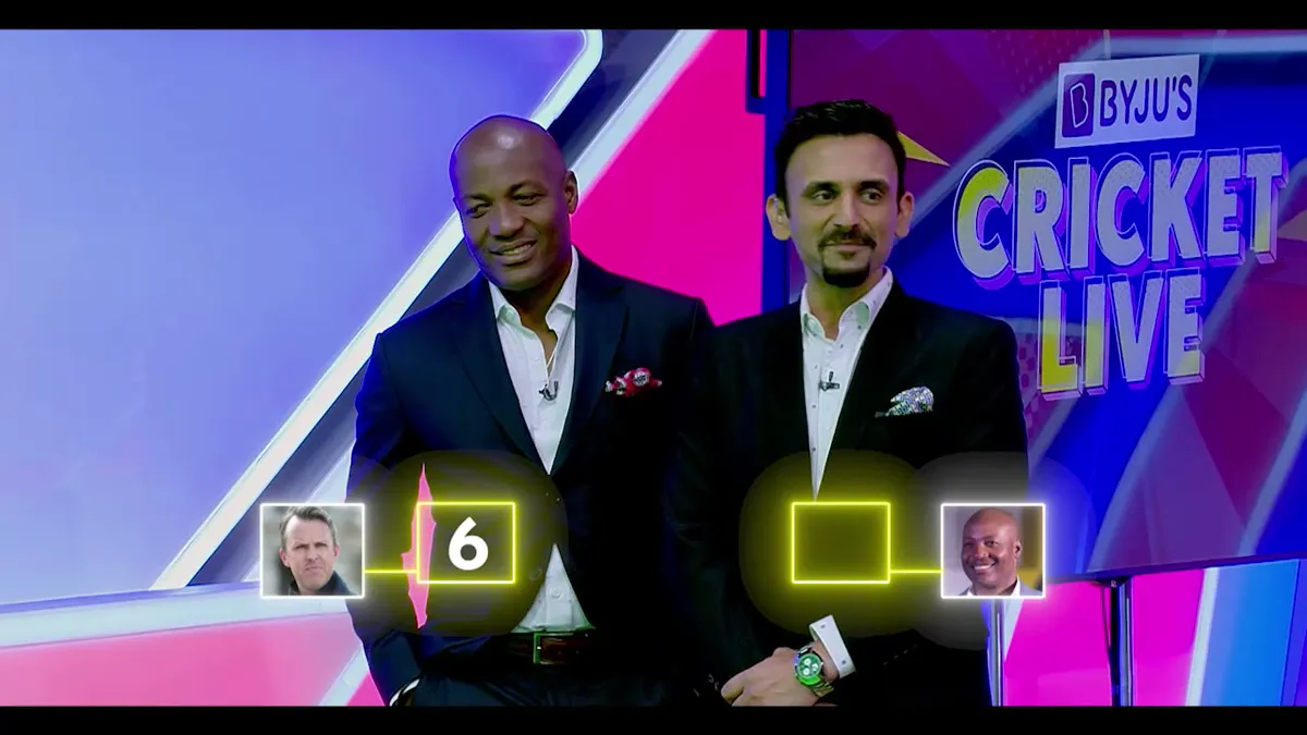 Brian Lara and Graeme Swann in VR, IPL broadcast